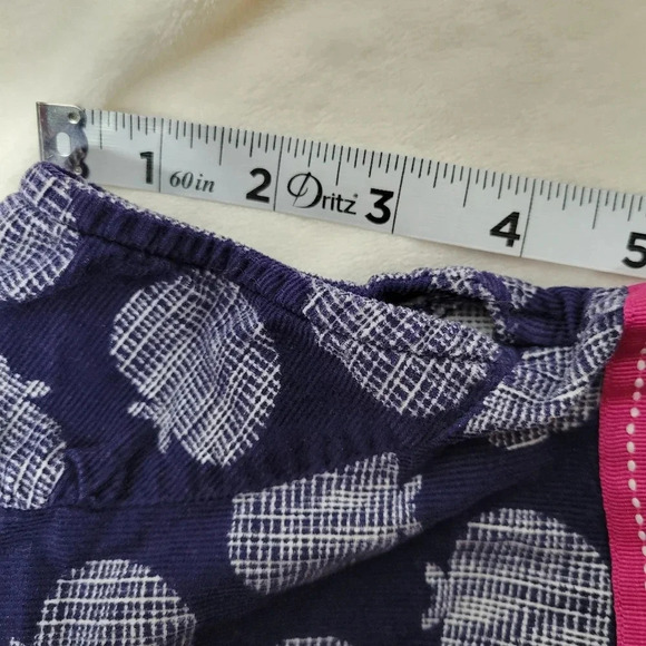 🌴3/$15🌴 Gymboree Girls Size 4T Dress Navy Blue Apples Pink Ribbon Waist - Picture 11 of 12